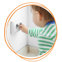 Extra stevige stopcontactbeveiligers met 3M tape - Wit (5 stuks)