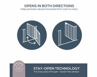 Dreambaby Ava Easyclose traphekje klemhekje wit 75-108 cm