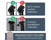 Dreambaby Glide &lsquo;N Hide oprolbaar traphekje | tot 140 cm breed en 90 cm hoog | Zwart