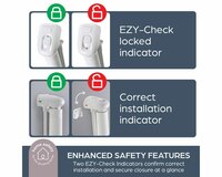 Dreambaby Glide &lsquo;N Hide oprolbaar traphekje | tot 140 cm breed en 90 cm hoog | Wit