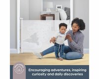 Dreambaby Glide &lsquo;N Hide oprolbaar traphekje | tot 140 cm breed en 90 cm hoog | Wit