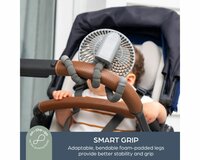 Dreambaby Smart-Grip Deluxe Ventilator | Draagbare kinderwagenventilator met flexibele poten | Grijs