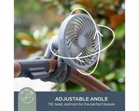 Dreambaby Smart-Grip Deluxe Ventilator | Draagbare kinderwagenventilator met flexibele poten | Grijs
