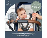 Dreambaby Smart-Grip Deluxe Ventilator | Draagbare kinderwagenventilator met flexibele poten | Grijs