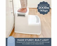 Dreambaby 2-Up opstapje &ndash; dubbel opstapje met antislip &ndash; grijs/wit