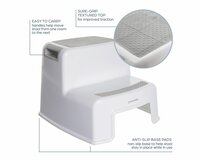 Dreambaby 2-Up opstapje &ndash; dubbel opstapje met antislip &ndash; grijs/wit