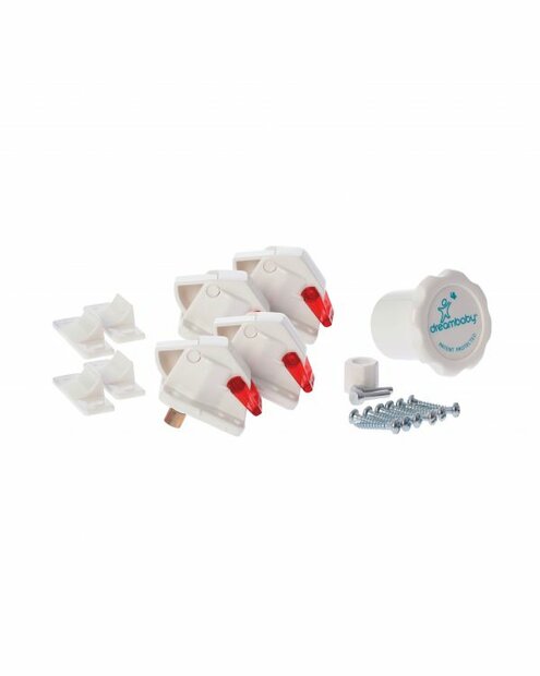 Dreambaby Mag Lock magneetslot set &ndash; 4 sloten en 1 sleutel wit