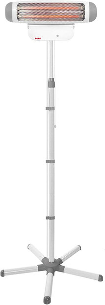 Reer 2-in-1 commode warmtestraler wit/grijs met verstelbare hoogte