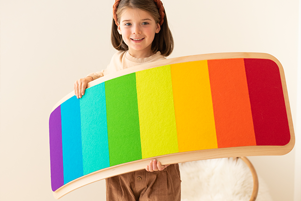 Rockerboard Classic Stepped  - balansbord - Rainbow