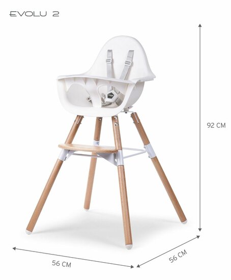 Childhome Evolu 2 Kinderstoel Naturel Wit