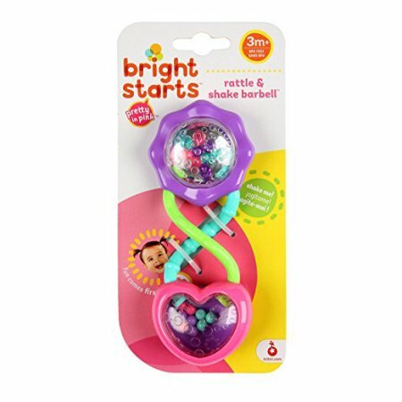 Bright Starts - Barbell Rattle Pink - Rammelaar