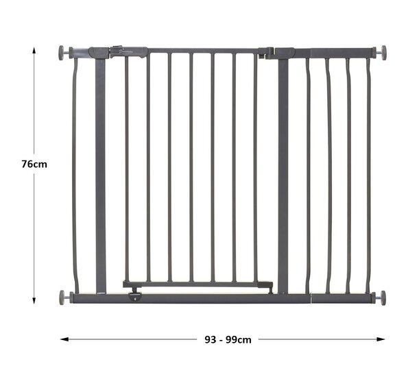 Dreambaby Ava Easyclose traphekje klemhekje Antraciet 75-99 cm