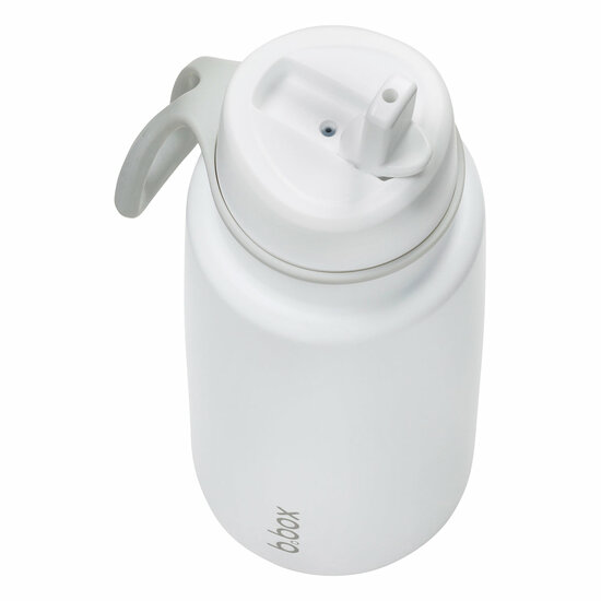 B.box ge&iuml;soleerde Flip Top drinkfles 1L | White Out