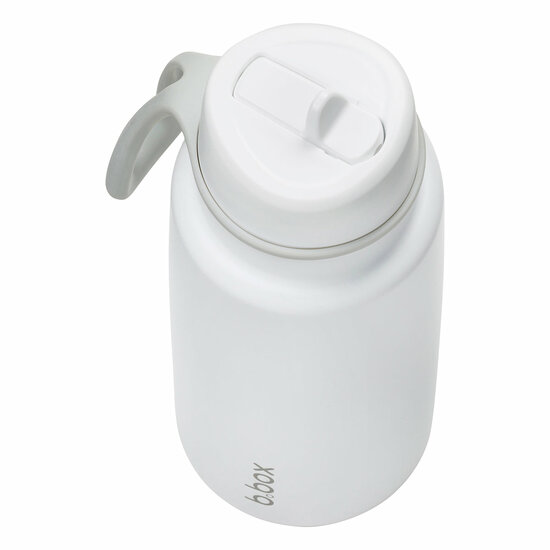 B.box ge&iuml;soleerde Flip Top drinkfles 1L | White Out