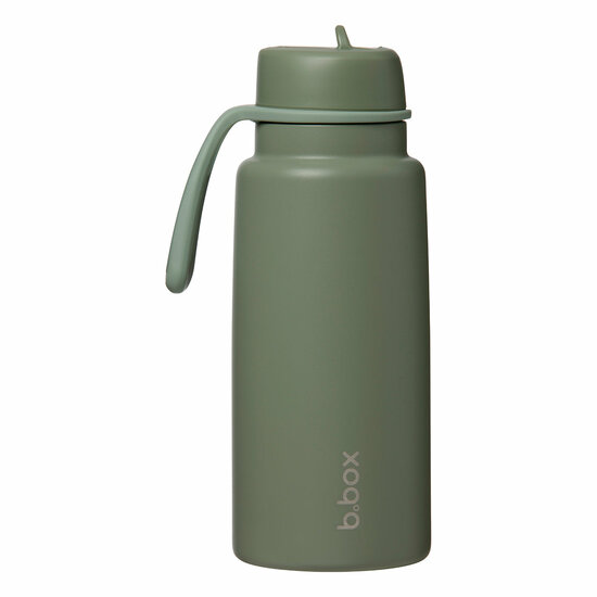 B.box ge&iuml;soleerde Flip Top drinkfles 1L | Olive