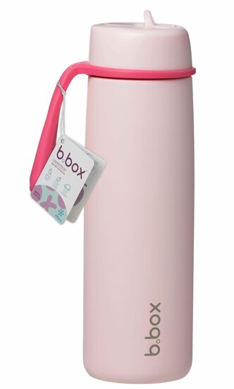 B.box ge&iuml;soleerde Flip Top drinkfles 690ml | Pink Paradise