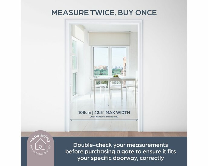 Dreambaby Ava Easyclose traphekje klemhekje wit 75-108 cm