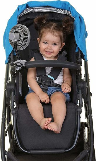 Dreambaby buggy wandelwagen ventilator | Grijs/Zwart