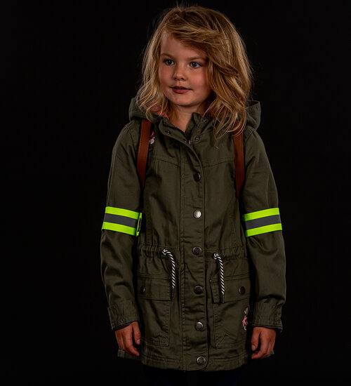 Reer Reflecterende Tape &ndash; 4-pack (neongeel met zilveren streep)