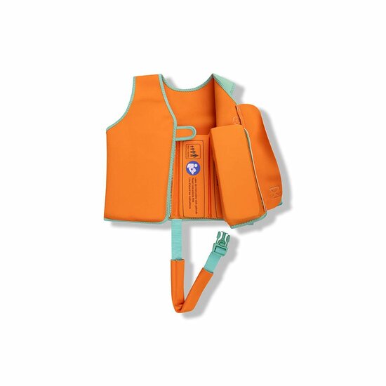 Swim Essentials Zwemvest Vivid Clash oranje/groen 3-6 jaar