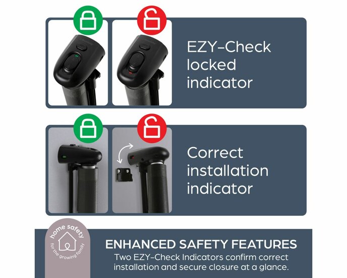 Dreambaby Glide &lsquo;N Hide oprolbaar traphekje | tot 140 cm breed en 90 cm hoog | Zwart