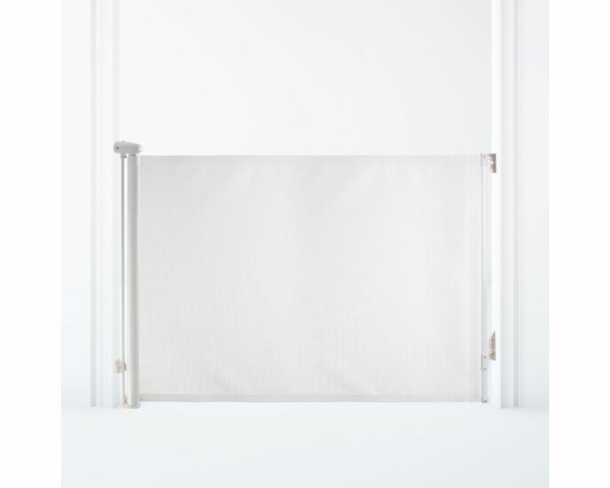 Dreambaby Glide &lsquo;N Hide oprolbaar traphekje | tot 140 cm breed en 90 cm hoog | Wit