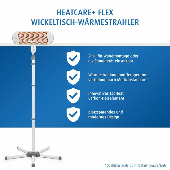 Reer HeatCare+ Flex 2in1 commode verwarmer vrijstaand in babykamer