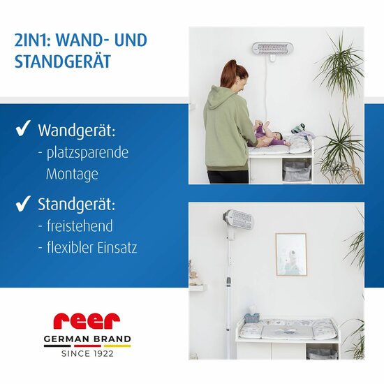 Reer HeatCare+ Flex 2in1 commode verwarmer vrijstaand in babykamer