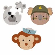 Bo Jungle B-Dierenpuzzel (3 pcs) Aap - Beer - Koala