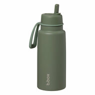 B.box ge&iuml;soleerde Flip Top drinkfles 1L | Olive