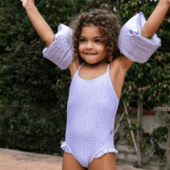 Swim Essentials Zwembandjes Leopard Lila 2-6 jaar