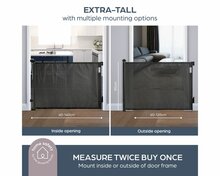 Dreambaby Glide &lsquo;N Hide oprolbaar traphekje | tot 140 cm breed en 90 cm hoog | Zwart