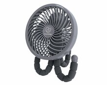 Dreambaby Smart-Grip Deluxe Ventilator | Draagbare kinderwagenventilator met flexibele poten | Grijs