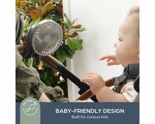 Dreambaby Smart-Grip Deluxe Ventilator | Draagbare kinderwagenventilator met flexibele poten | Grijs
