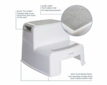 Dreambaby 2-Up opstapje &ndash; dubbel opstapje met antislip &ndash; grijs/wit