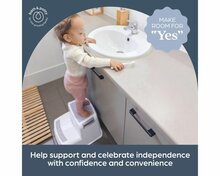 Dreambaby 2-Up opstapje &ndash; dubbel opstapje met antislip &ndash; grijs/wit