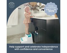 Dreambaby 2-Up opstapje &ndash; dubbel opstapje met antislip &ndash; aqua/wit